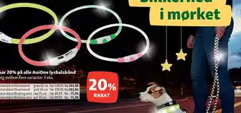Maxi Zoo Spar 20% på alle anione lyshalsbånd tilbud