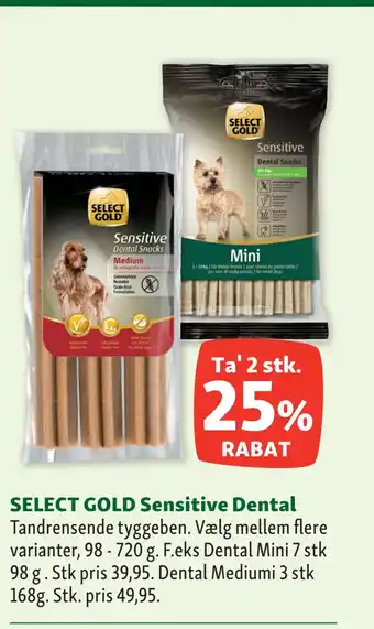 Maxi Zoo Select gold sensitive dental tilbud