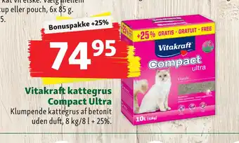 Maxi Zoo Vitakraft kattegrus compact ultra tilbud