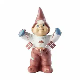 Imerco Klarborg nisse per m. flag - h 15,5 cm - keramik - rød/grå tilbud