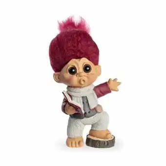 Imerco Lykketrold familien grandam - bror - h 13 cm - specialkeramik - rød tilbud