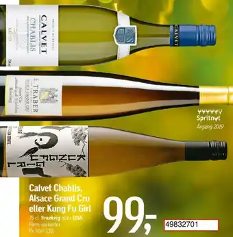 Føtex Calvet Chablis, Alsace Grand Cru eller Kung Fu Girl tilbud