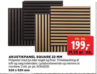 AKUSTIKPANEL SQUARE 22 MM