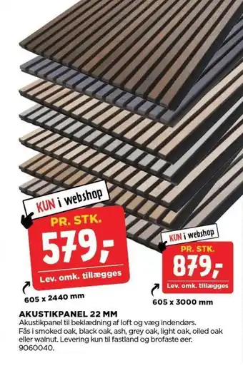 jem & fix AKUSTIKPANEL 22 MM tilbud