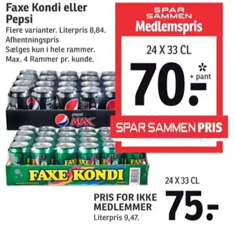 SPAR Pepsi max cola tilbud