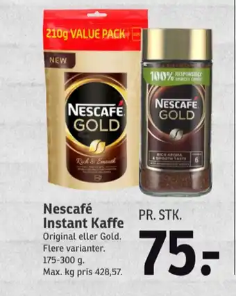 SPAR Gold instant kaffe tilbud