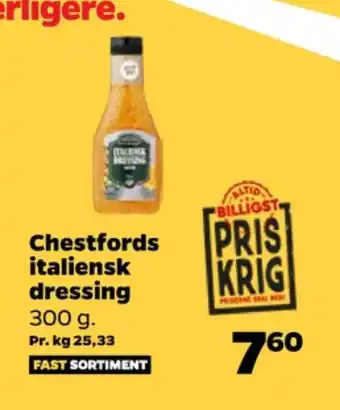 Netto Chestfords dressing tilbud