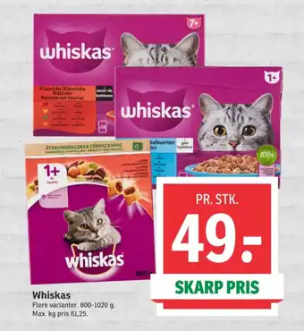 SPAR Whiskas kattefoder tilbud