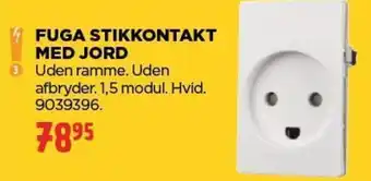 jem & fix FUGA STIKKONTAKT MED JORD tilbud