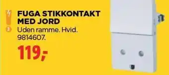 jem & fix FUGA STIKKONTAKT MED JORD tilbud