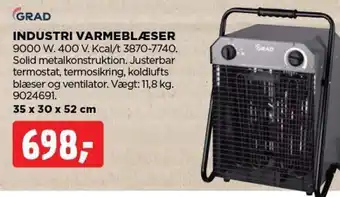 jem & fix GRAD INDUSTRI VARMEBLÆSER tilbud