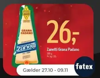Netto Grana padano ost, 200 g tilbud