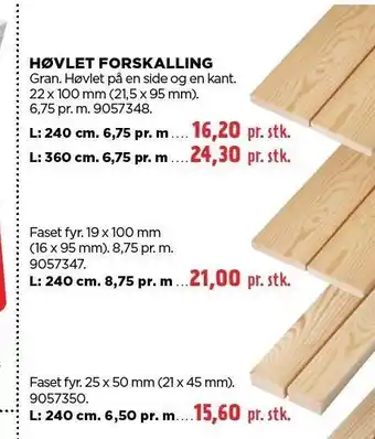 jem & fix Høvlet forskalling tilbud