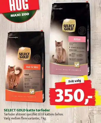 Maxi Zoo Select gold katte tørfoder tilbud