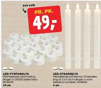 Led-fyrfadslys eller led-stearinlys