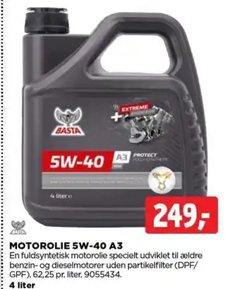 jem & fix MOTOROLIE 5W-40 A3 tilbud