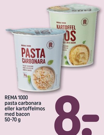 REMA 1000 Rema 1000 Pasta Carbonara eller Kartoffelmos 50-70 g tilbud