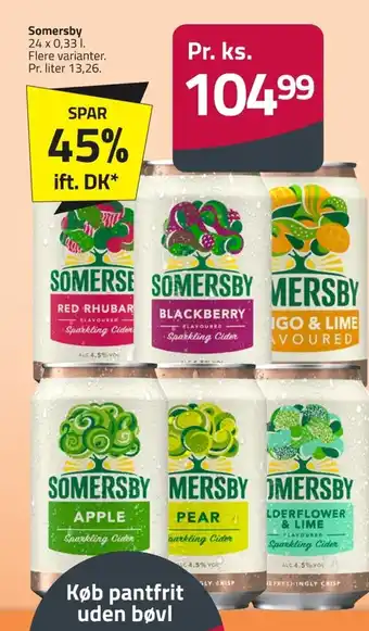 Fleggaard Somersby 24 x 0,33 l. tilbud
