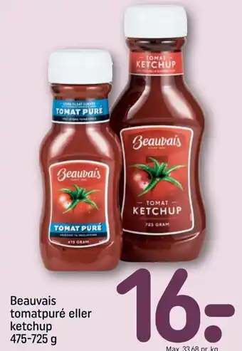 REMA 1000 Beauvais Tomatpure eller Ketchup 475-725 g tilbud