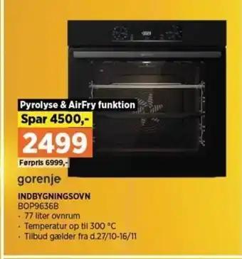Power INDBYGNINGSOVN BOP9636B tilbud