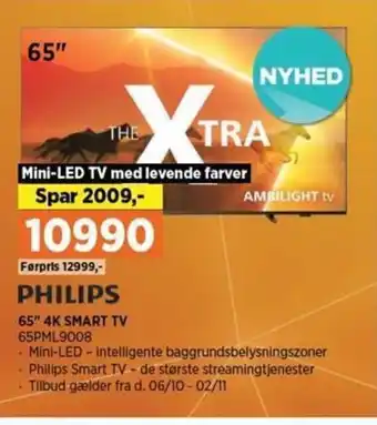 Power PHILIPS 65" 4K SMART TV 65PML9008 tilbud
