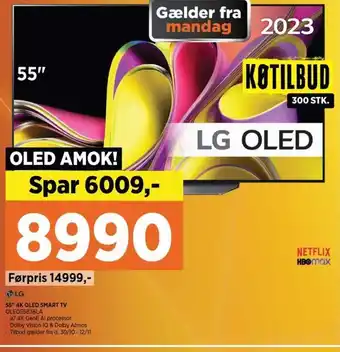 Power LG 55" 4K OLED SMART TV OLED55B36LA tilbud