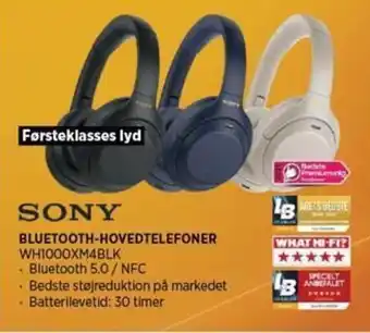Power SONY BLUETOOTH-HOVEDTELEFONER tilbud
