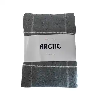 Arctic chess bomuldsplaid grå/hvid 130x190 cm