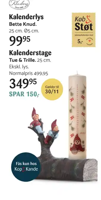 Kop & Kande Kalenderlys tilbud