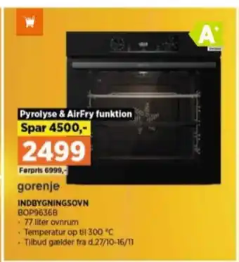 Power Gorenje indbygningsovn tilbud
