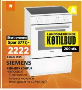 Power Siemens komfur tilbud