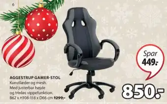 JYSK Ukendt gamerstol tilbud
