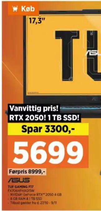 Power Asus bærbar pc tilbud
