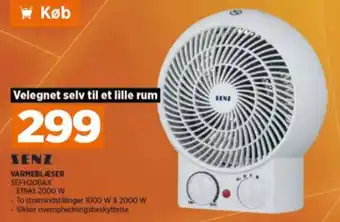 Power Senz varmeblæser tilbud