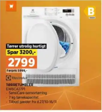 Power Electrolux tørretumbler tilbud