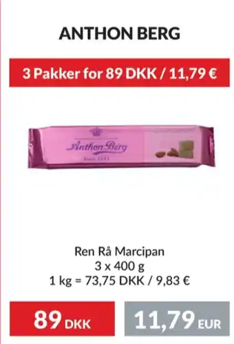 Nielsen's Discount Anthon berg marcipan tilbud