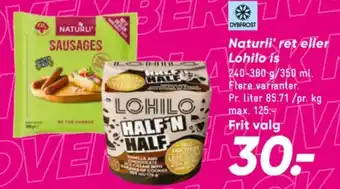 Bilka Naturli' vegetarpølser tilbud