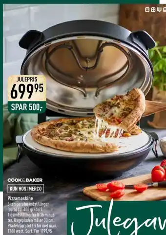 Imerco Cook & baker pizzamaskine tilbud