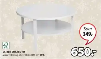 JYSK Ukendt sofabord tilbud