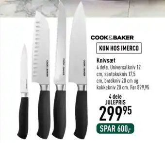 Imerco Cook & baker knivsæt tilbud