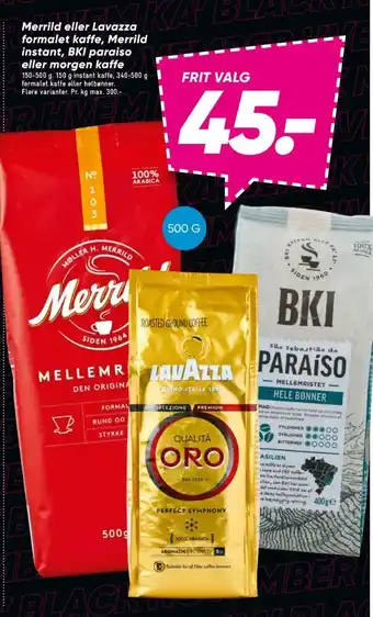 Bilka Mellemristet kaffe formalet tilbud