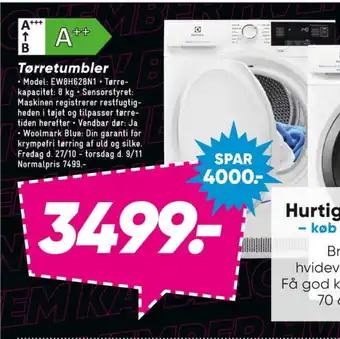 Bilka Electrolux tørretumbler tilbud