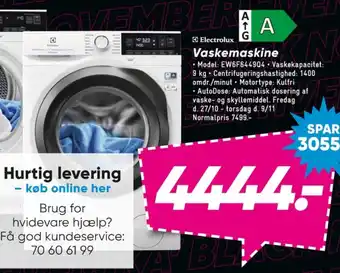 Bilka Electrolux vaskemaskine tilbud