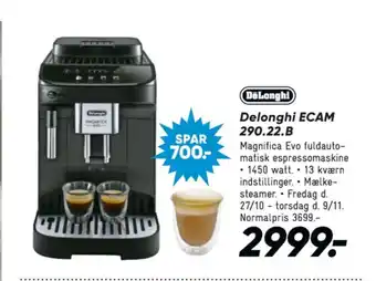 Bilka Delonghi espressomaskine tilbud