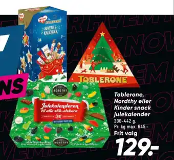 Bilka Toblerone julekalender tilbud