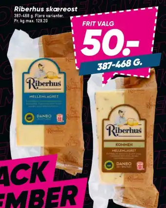 Bilka Riberhus skæreost danbo mellemlagret kommen tilbud