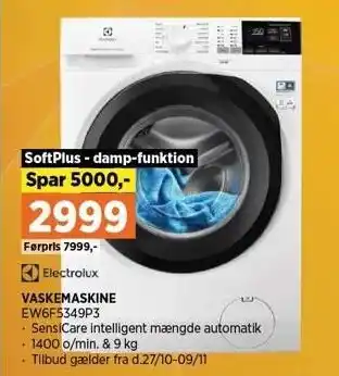 Power Electrolux vaskemaskine tilbud
