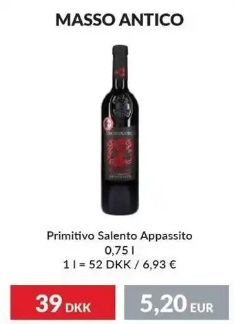 Nielsen's Discount Masso antico primitivo salento appassito tilbud