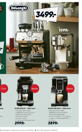 Bilka Delonghi espressomaskine tilbud