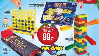 Stort 4 på stribe, mega 50 spillemagasin, super codebreaker eller tower brick